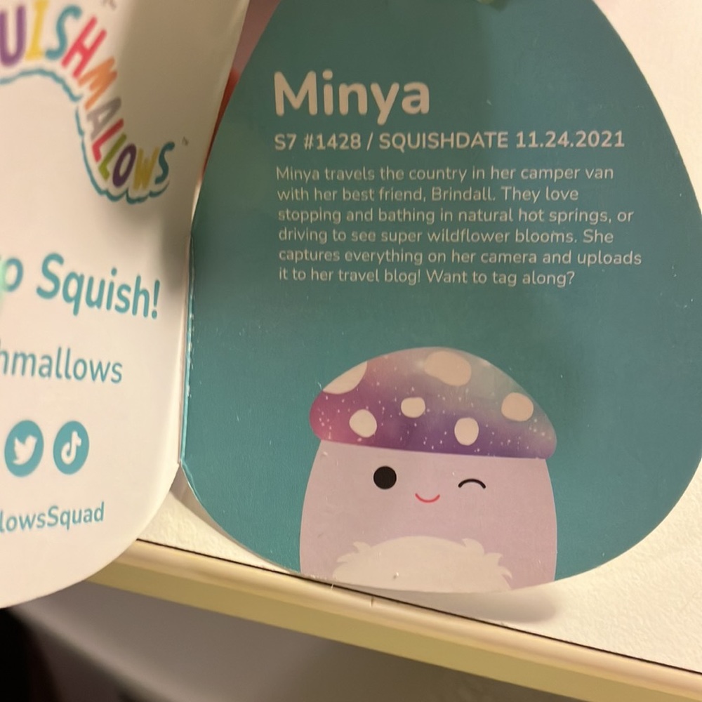 Squishmallow 7” Minya the Mushroom. - Picture 4 of 4